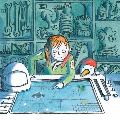 Astronautin Fabi sammelt Weltraummüll