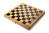 Dunkles Holz-Schachbrett