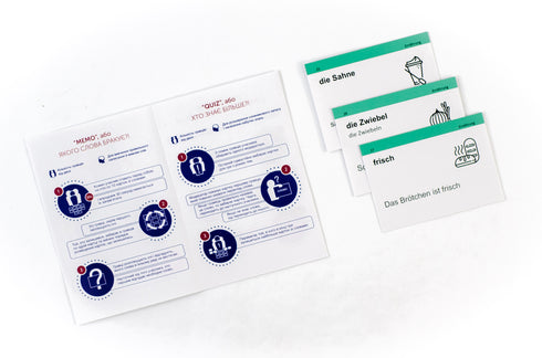 Fiches de vocabulaire, niveau intermédiaire inférieur. Allemand A2