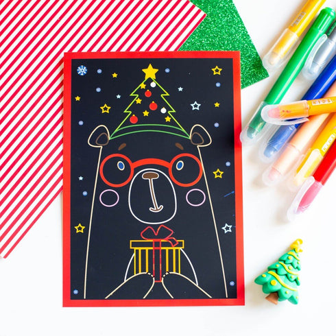 Incisioni a colori e pagine da colorare. Capodanno