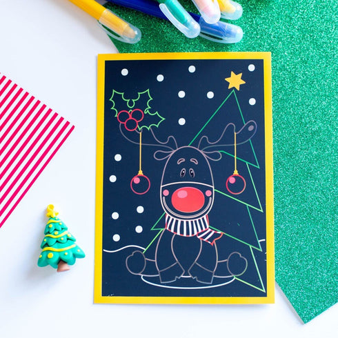 Incisioni a colori e pagine da colorare. Capodanno