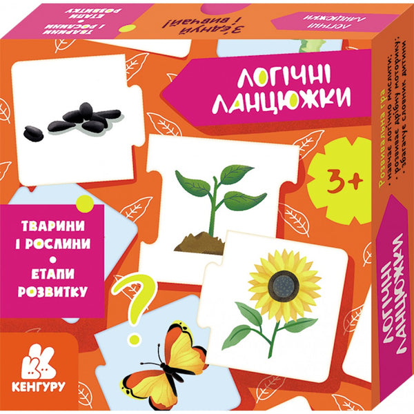Cadenas lógicas. Animales y plantas. Etapas de desarrollo