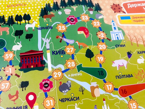 Viajamos por Ucrania. Juego de mesa