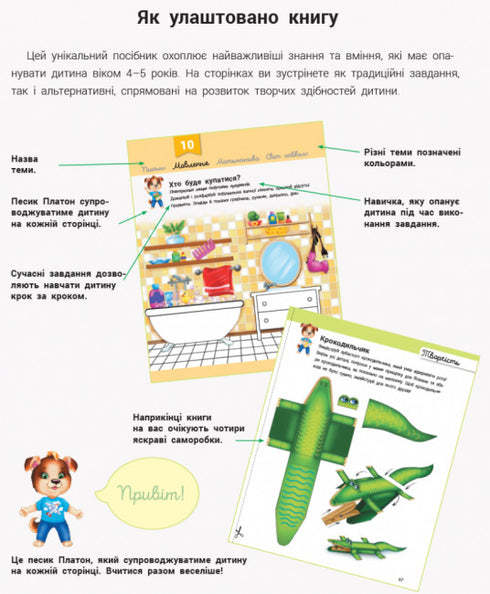 Développement avec le petit chien Platon. 4-5 ans