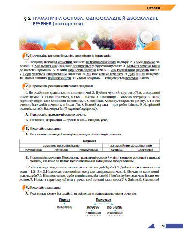 Ukrainische Sprache. Lehrbuch. 9. Klasse