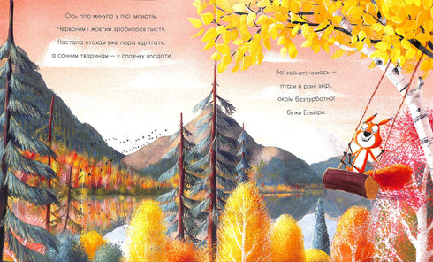 Due scoiattoli e un cono da un ramo