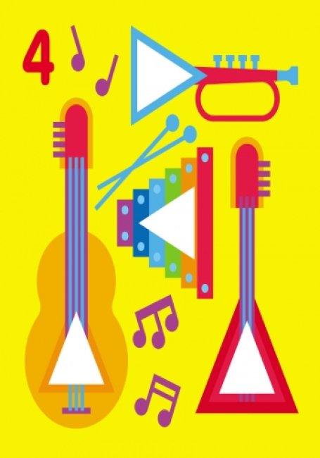 Мозаїка з наліпок. Для дітей від 3 років. Трикутники