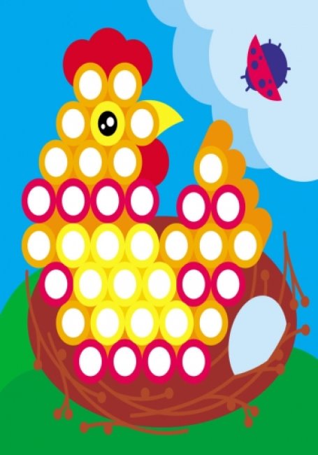 Мозаїка з наліпок. Для дітей від 4 років. Кружечки