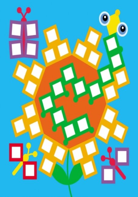 Мозаїка з наліпок. Для дітей від 4 років. Квадратики