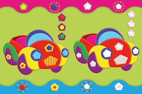 Pegatinas educativas para bebés. Locomotora